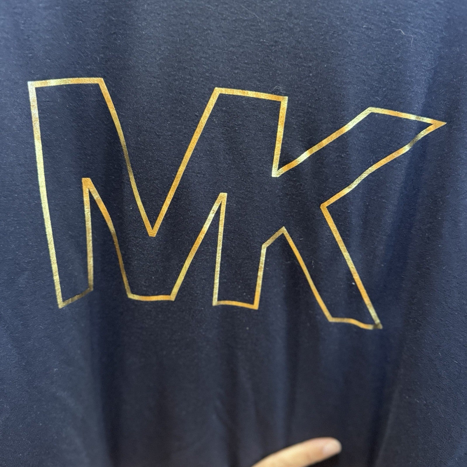 Michael Kors MK Navy Blue Pullover Sweatshirt Women’s Size M Logo