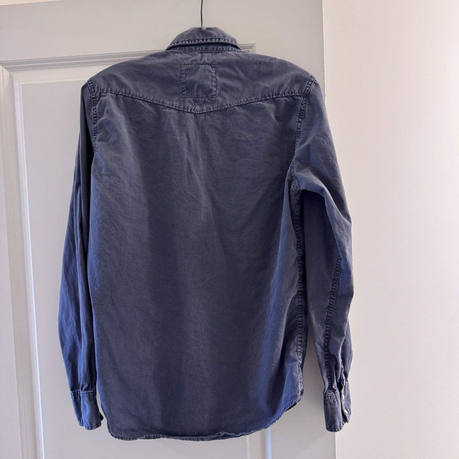 American Eagle Western Shirt XS Blue Snap Button Long Sleeve No. 77