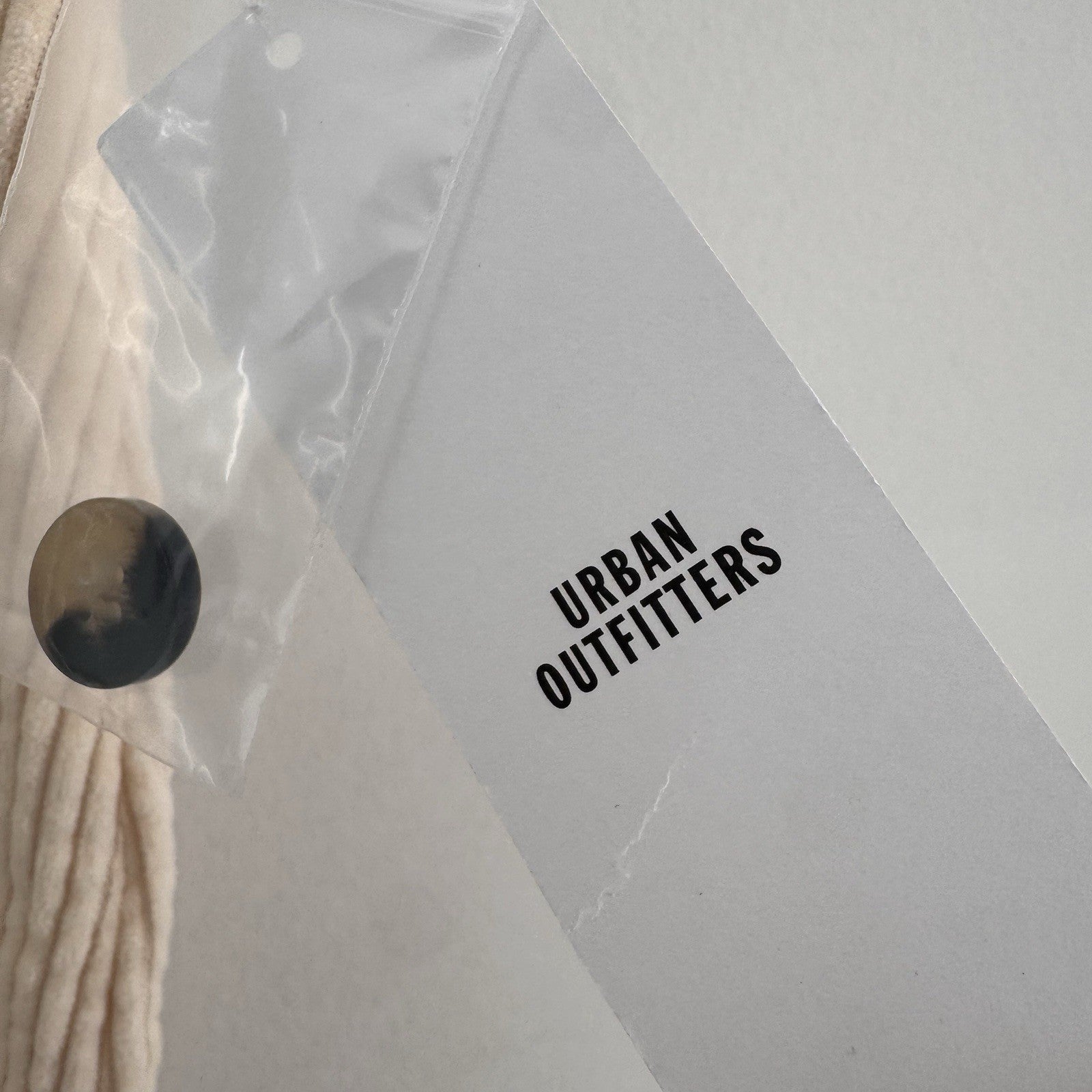 Urban Outfitters Corduroy Mini Skirt Cream Button Pocket Y2K Size S NWT 