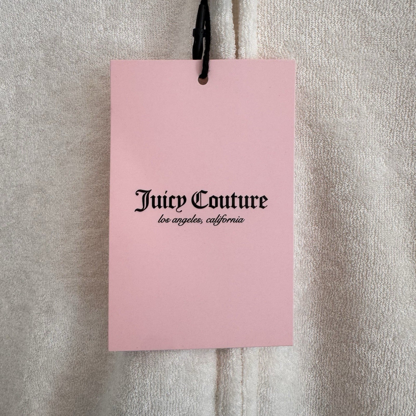 NWT Juicy Couture Oyster Short Sleeve Velour Zip Hoodie Small Rhinestone