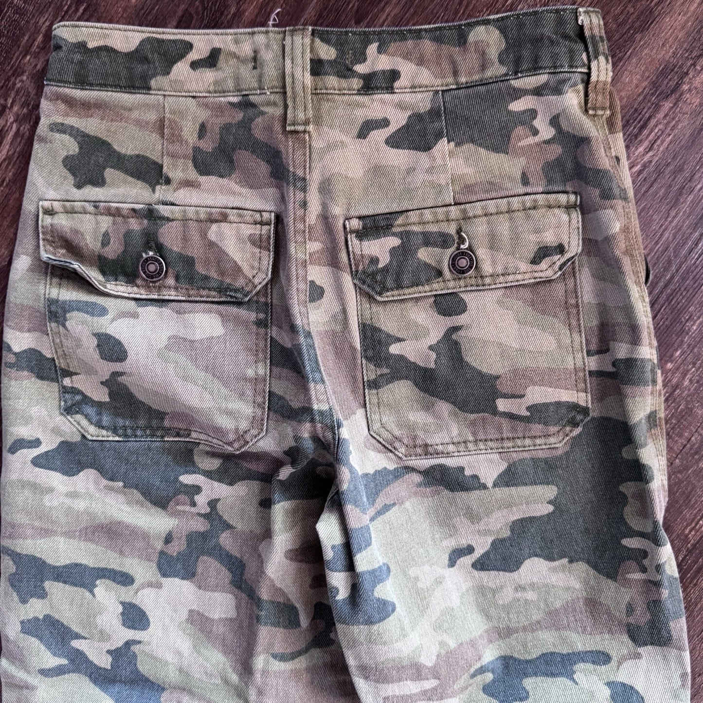 Free People Remy Camouflage-Print Cotton Cropped Pants Size 26