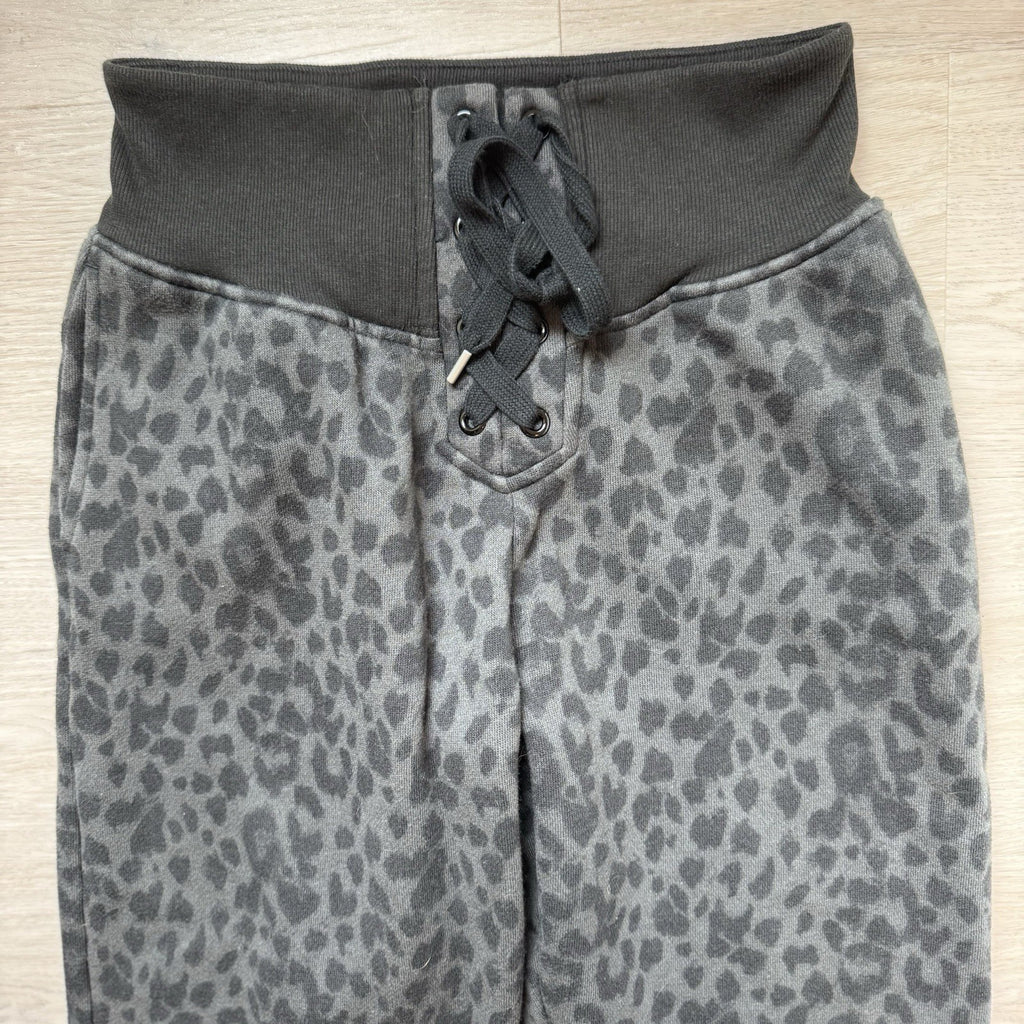 Victoria’s Secret Leopard Print Jogger Sweatpants Lace-Up Waist Small