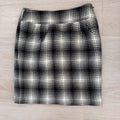 Ann Taylor Women’s  Black White Plaid Skirt Sz 4 Lined Pencil Career