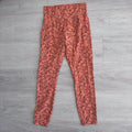 REI Leggings Womens Small Orange Floral Take Your Time 7/8 Length Athleisure