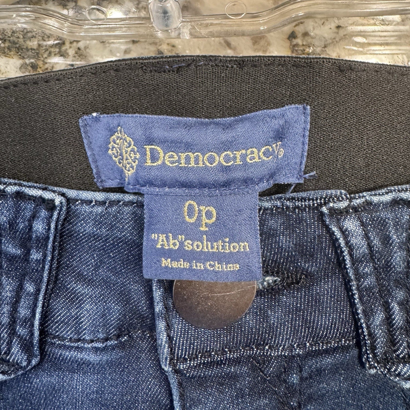 Democracy Absolution Womens Skinny Jeans Size 0P Dark Wash Stretch Denim 
