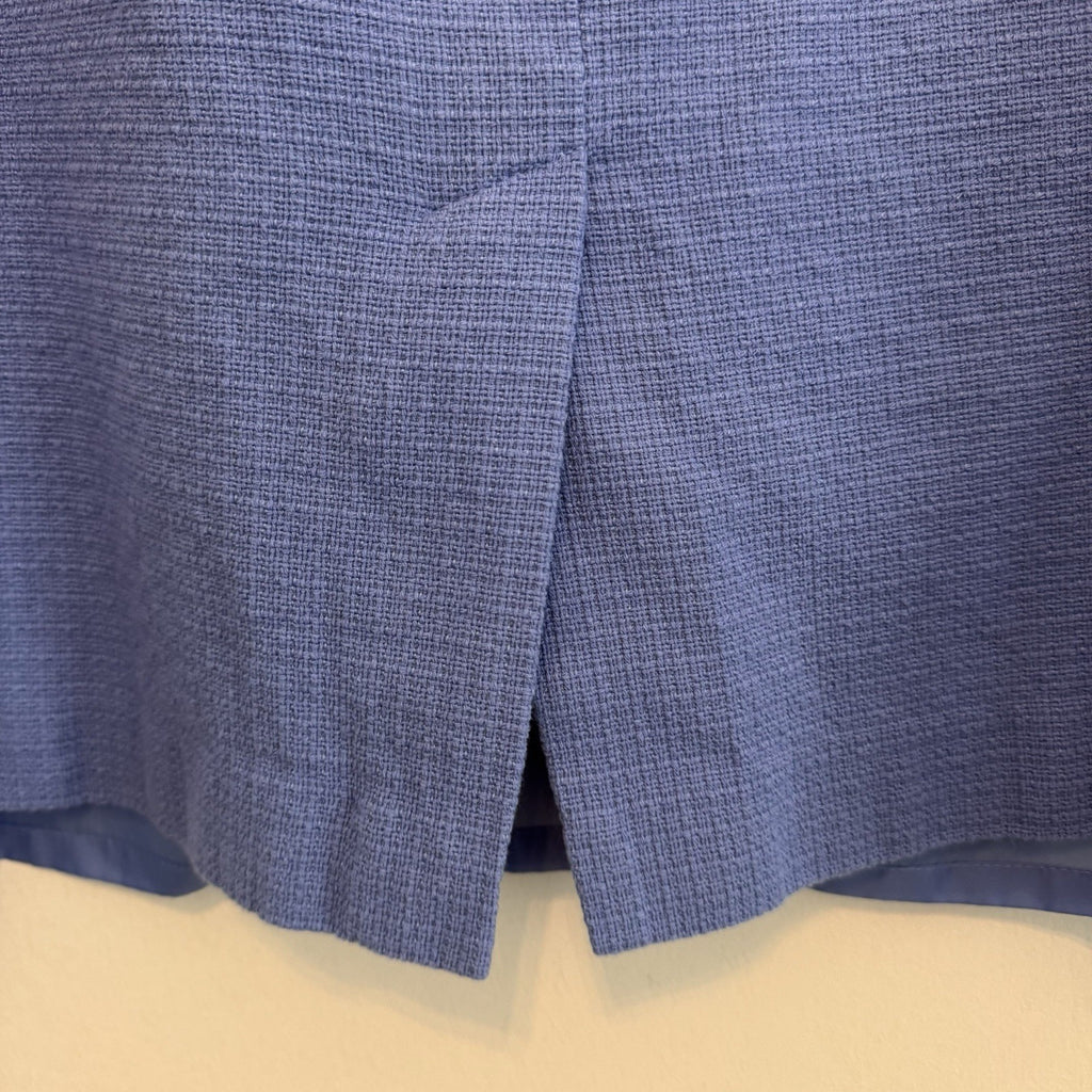 Talbots Women’s Skirt Lot 18W Blue Career Floral Textured Lined 2pc