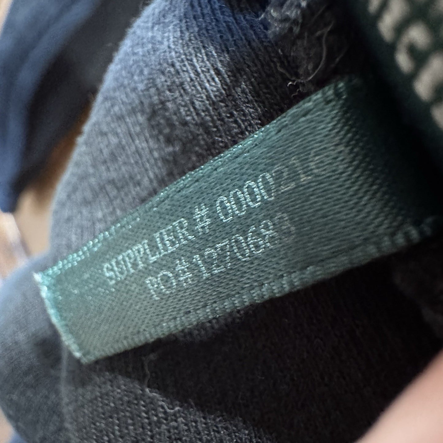 Lauren Ralph Lauren Black Waffle Knit Snap Button Pullover Top Size L