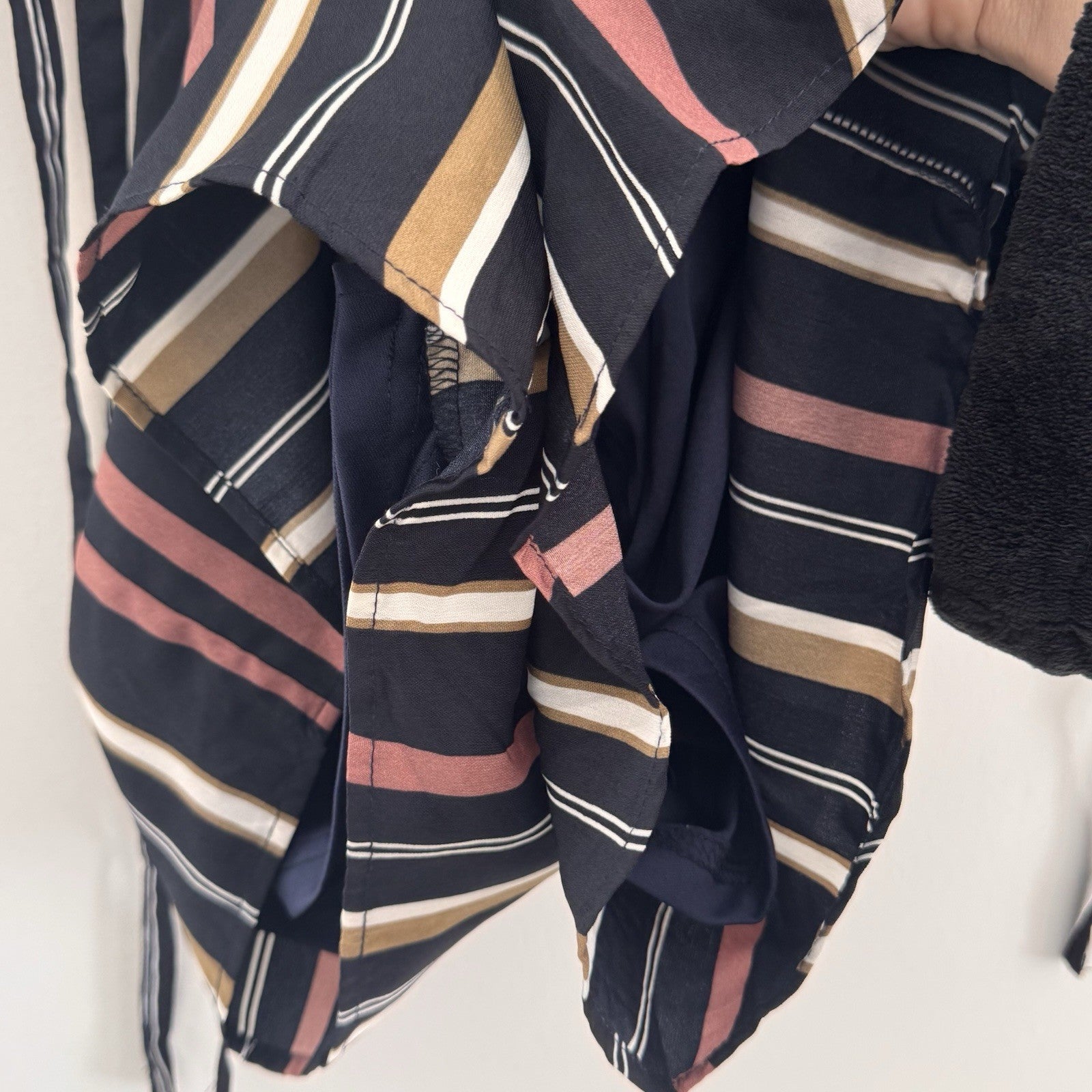 She + Sky Striped Romper Women's Size S Puff Sleeve Off the Shoulder Boho