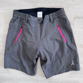 Priessei Gray Athletic Shorts M Pink Zip Pockets Lined Activewear NWT
