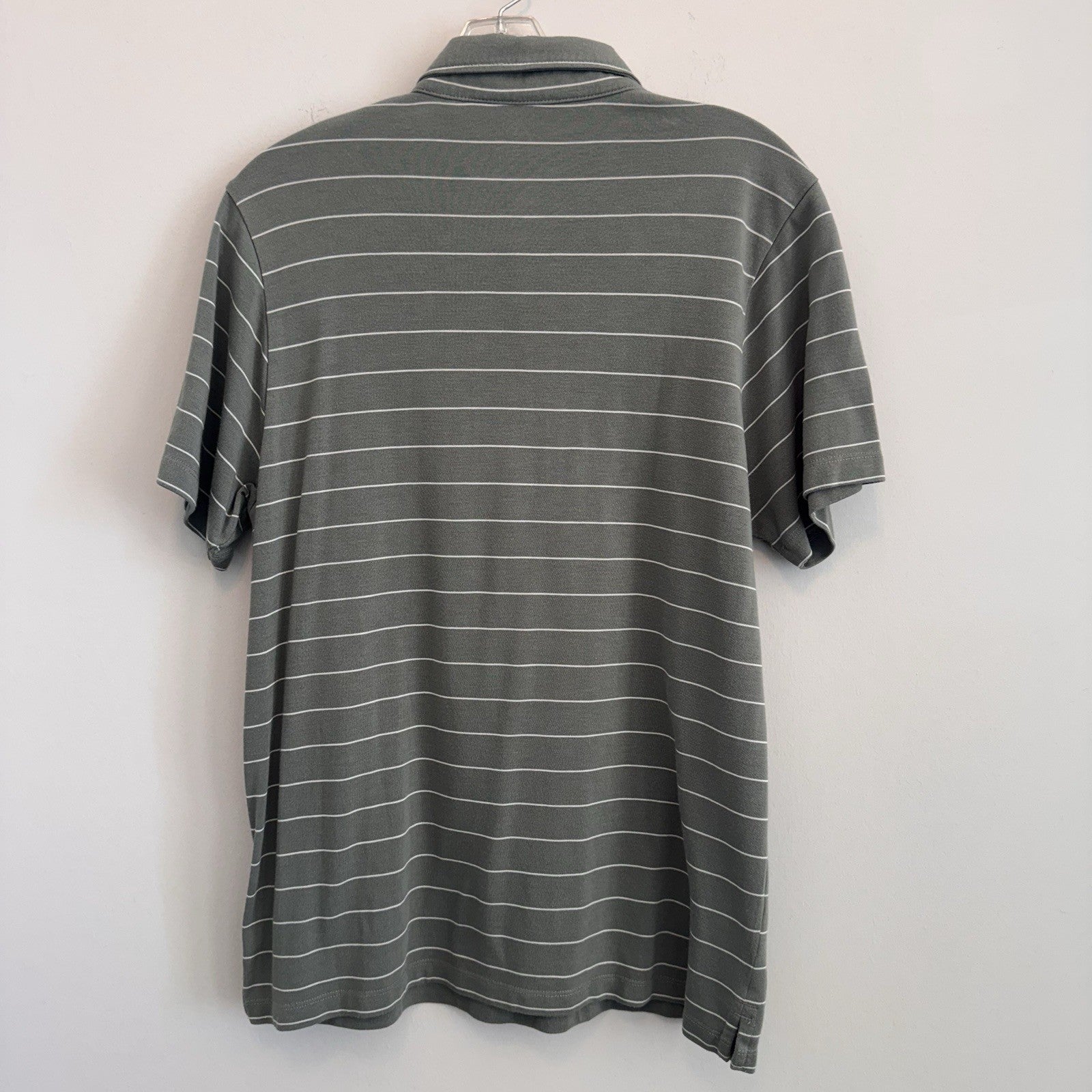 Free Fly Bamboo Performance Polo Shirt Men’s Small Green Striped Pocket