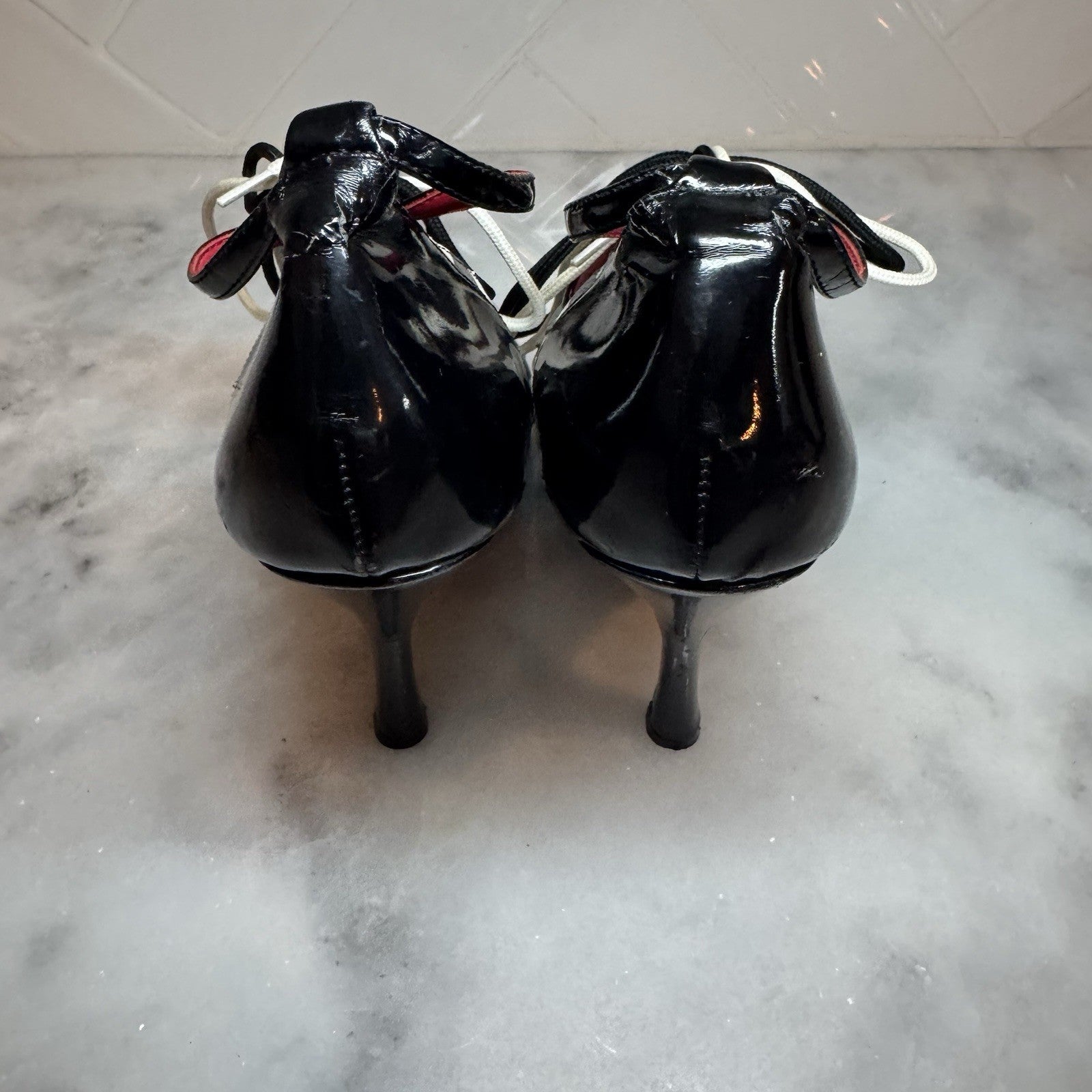 Funtasma Pleaser Harlequin Checkerboard Lace-Up Heels Women’s 9-9.5 Goth