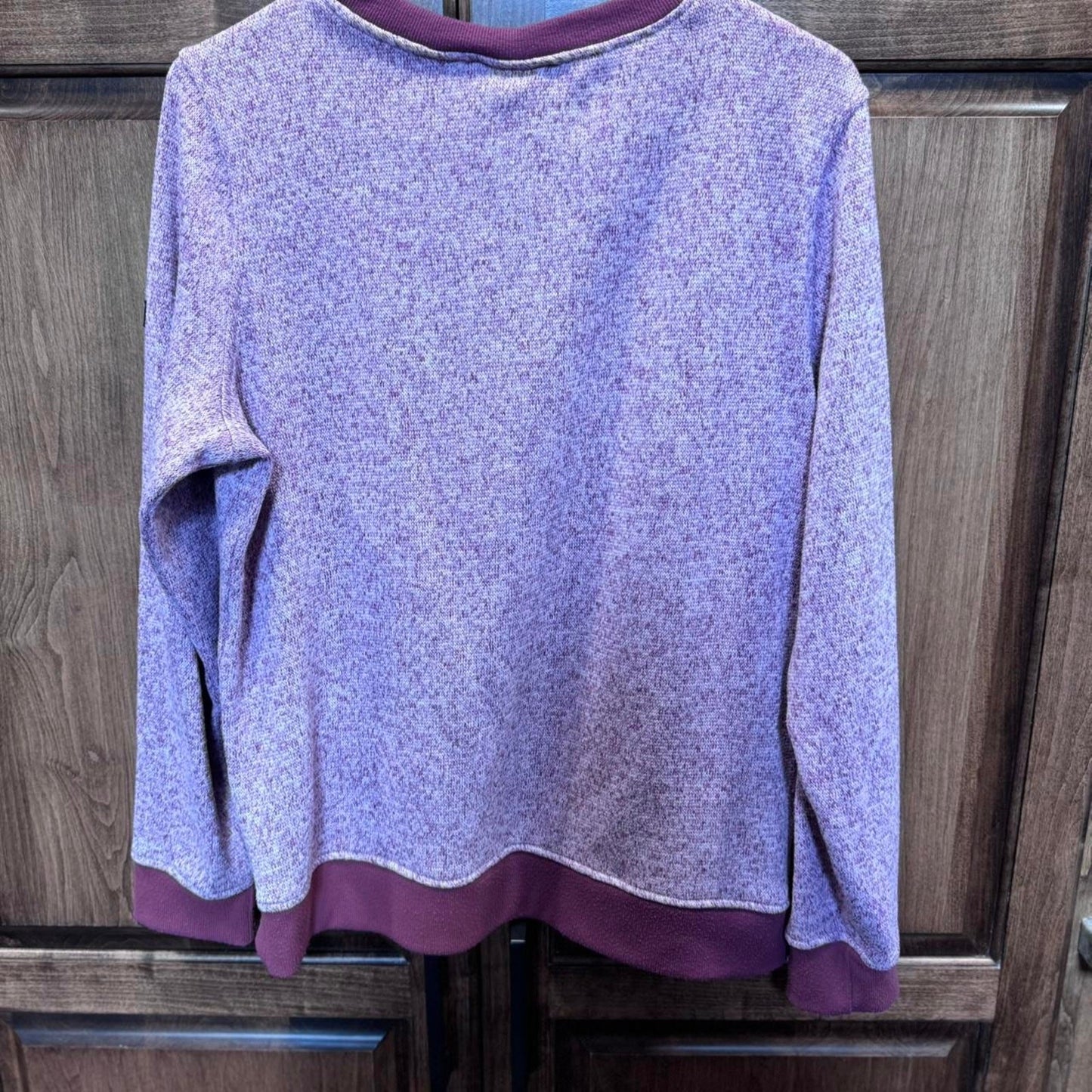 L.L. Bean Lightweight Sweater Fleece Top Women's Clothing Bramble Berry Medium