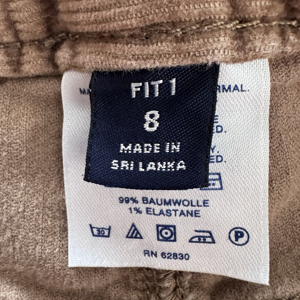 Lands End Corduroy Pants Womens 8 Fit 1 Brown Stretch Straight