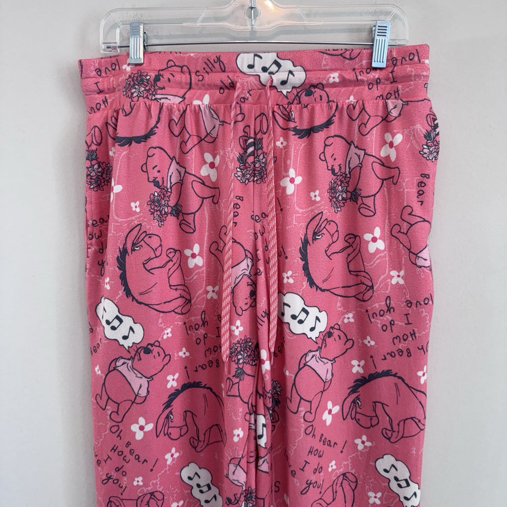 Disney Winnie the Pooh Eeyore Pajama Pants Pink Character Sleepwear Women's M