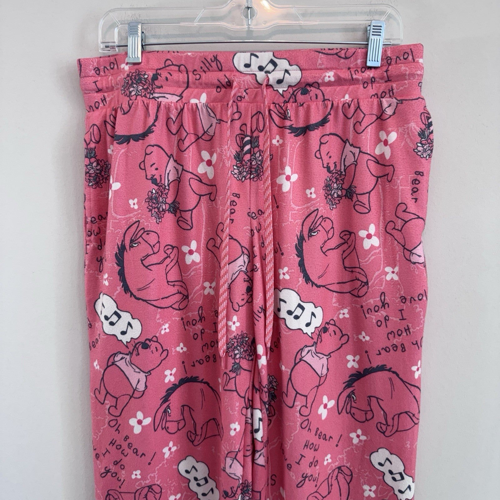 Disney Winnie the Pooh Eeyore Pajama Pants Pink Character Sleepwear Women's M