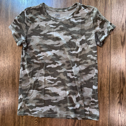PINK Victoria’s Secret Camo T-Shirt Women’s Small Green Brown Short Sleeve Tee