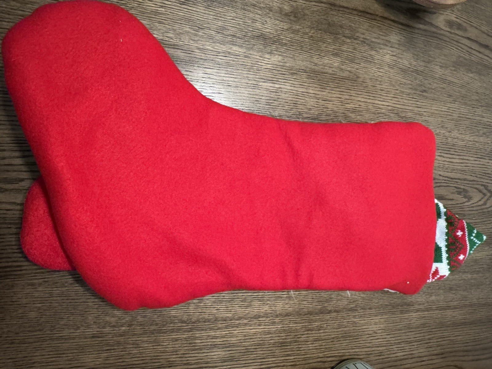 3D Gnome Christmas Stocking Long Dangling Legs Bell Accent and Beard Full Size