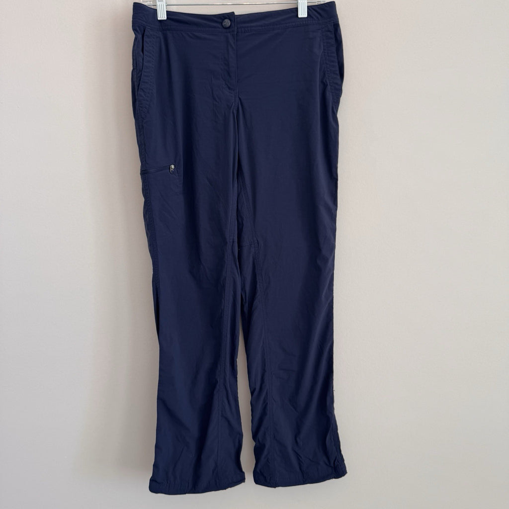 L.L.Bean Womens Hiking Pants Size 6 Blue Nylon Spandex Outdoor Travel 