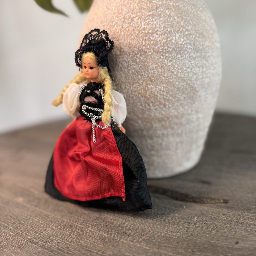 Vintage 6" Sleepy Eye Doll European Souvenir German Swiss Alpine Dirndl Costume
