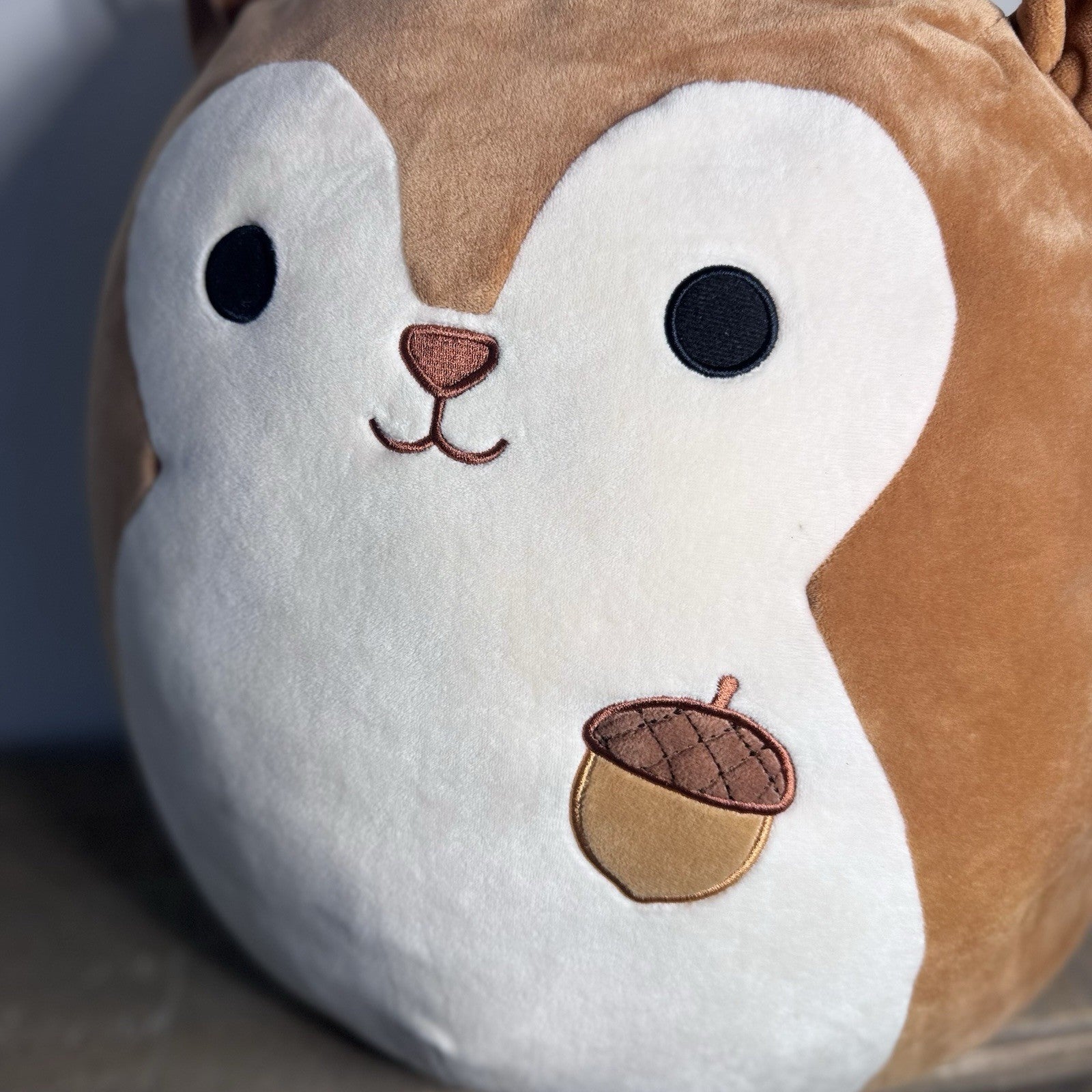 Squishmallows Sawyer Squirrel Plush Brown Acorn Original Kellytoy With Tag 16in