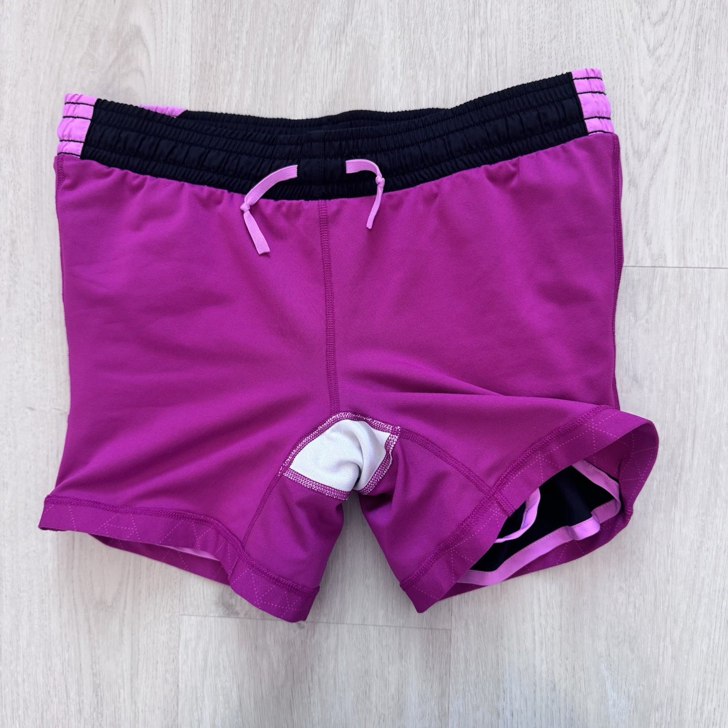 Nike Dri-Fit Womens Running Shorts Small Black Pink Athletic Activewear