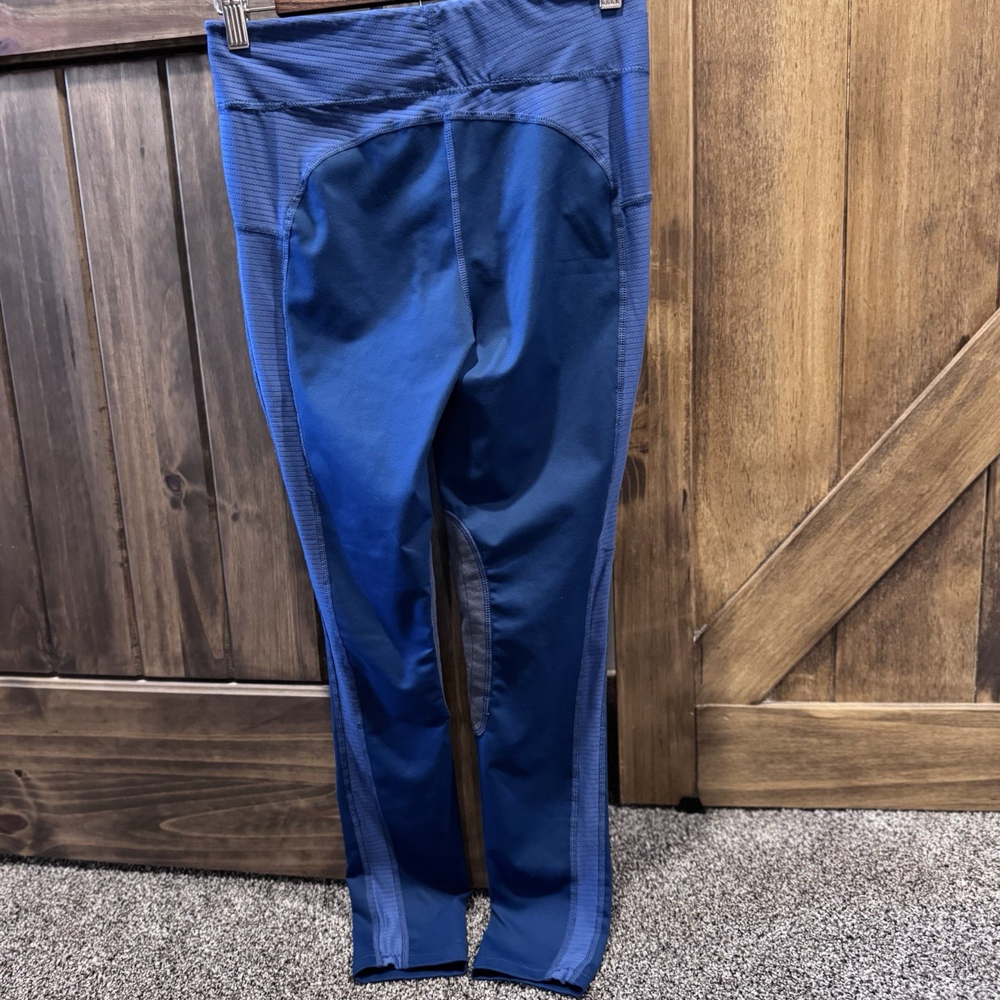 FitsT4 Sports Women’s Equestrian Riding Tights | Size S | Navy Blue Knee Patch