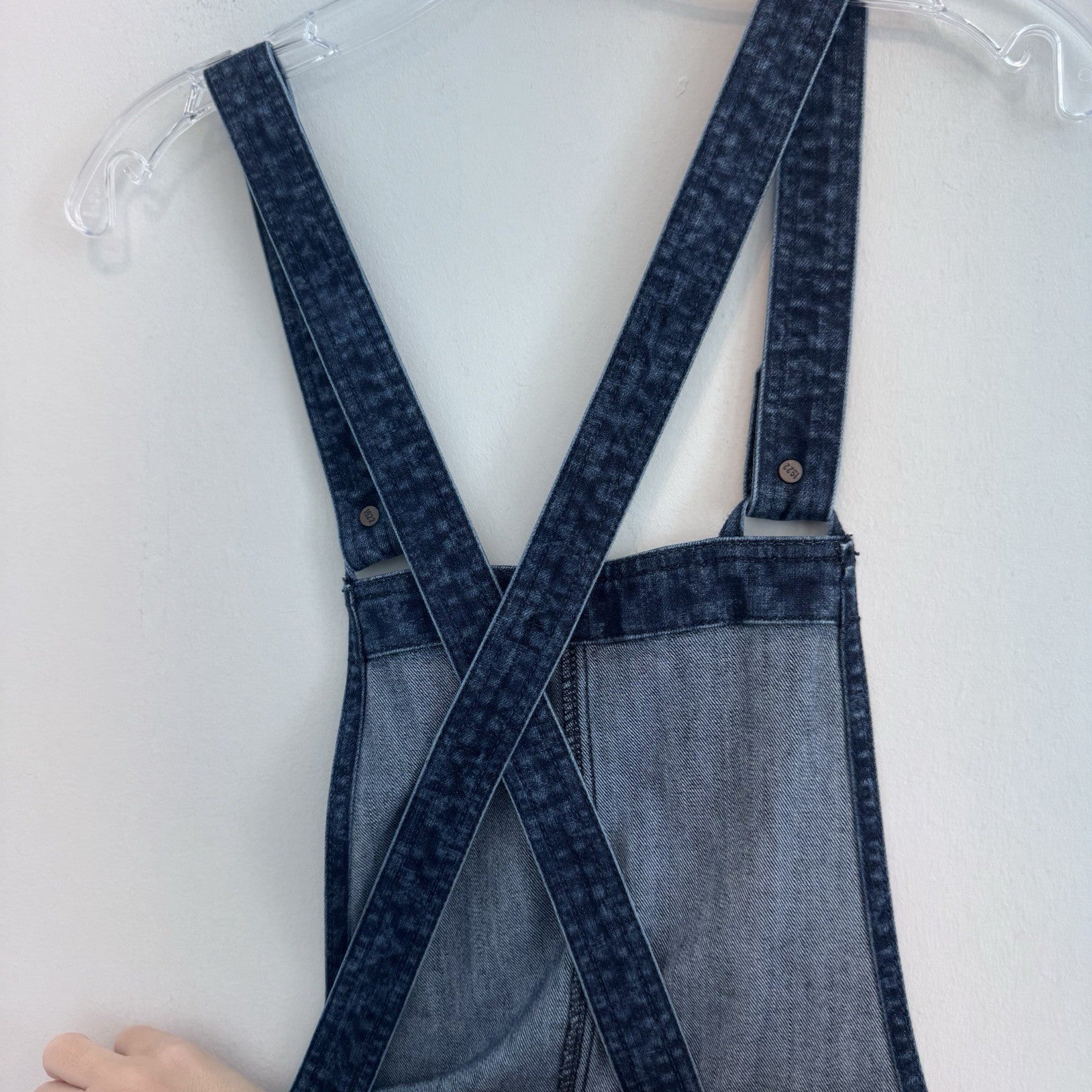Hollister Denim Overalls Womens Small Acid Wash Skinny Stretch Bib Jeans