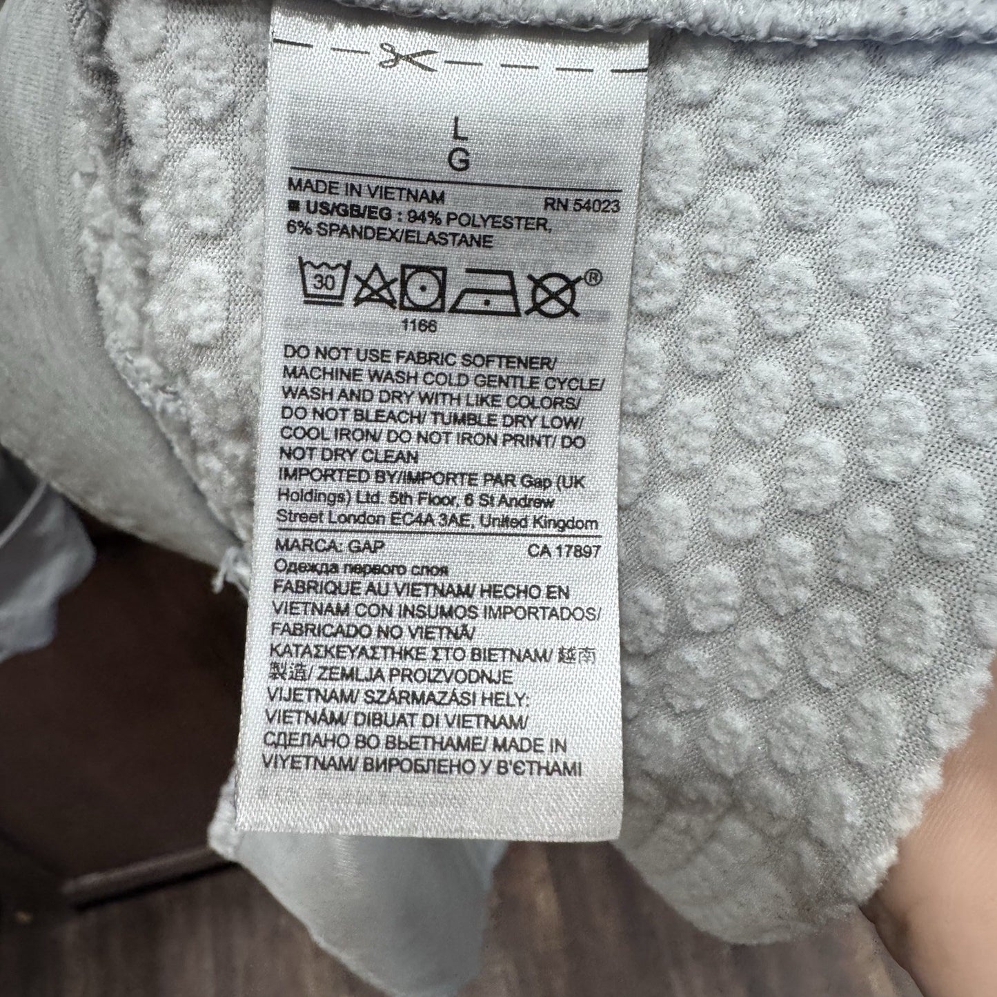 GapFit Funnel Neck Light Gray Pullover Sweatshirt Women’s Large