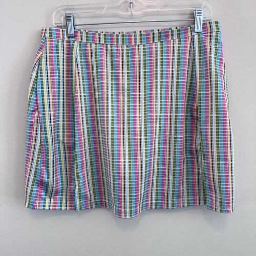 Cindy Reid Plaid Golf Skort Women's Medium M Multicolor Athletic Skirt Shorts