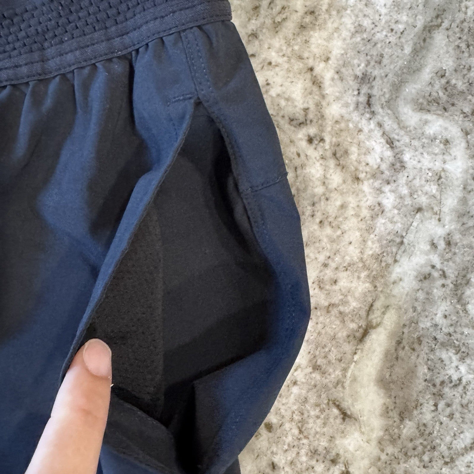 Fabletics The Fundamental Shorts Performance Blue Brief Lined Mens XS  9" Inseam