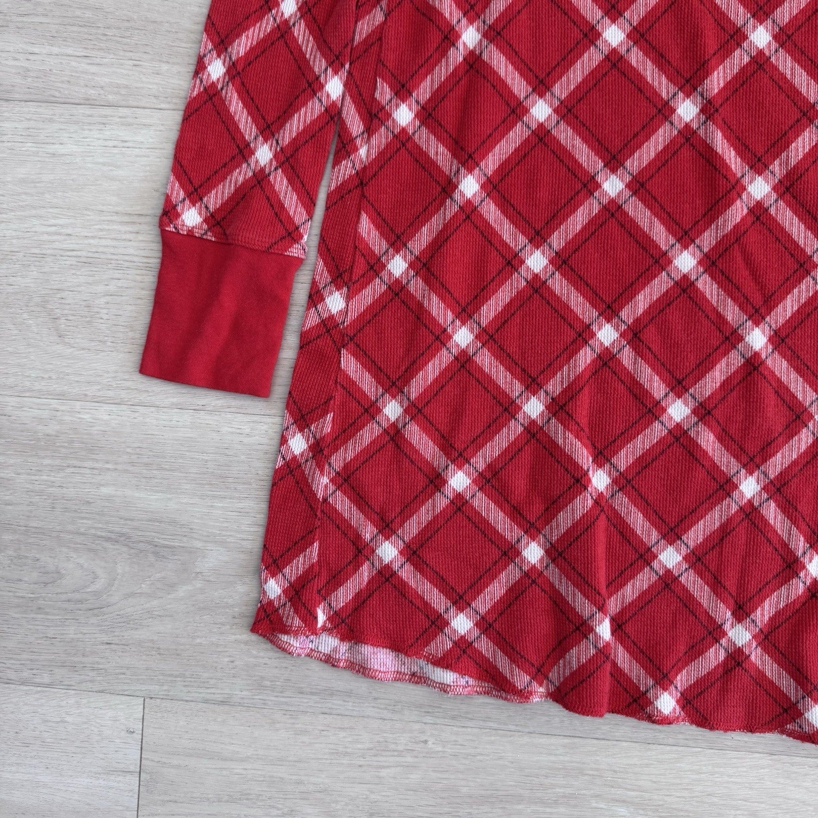 Victoria’s Secret Plaid Thermal Nightgown Small Red Long Sleeve Sleepwear