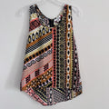 Y2K Body Central Tribal Geometric High Low Tank S
