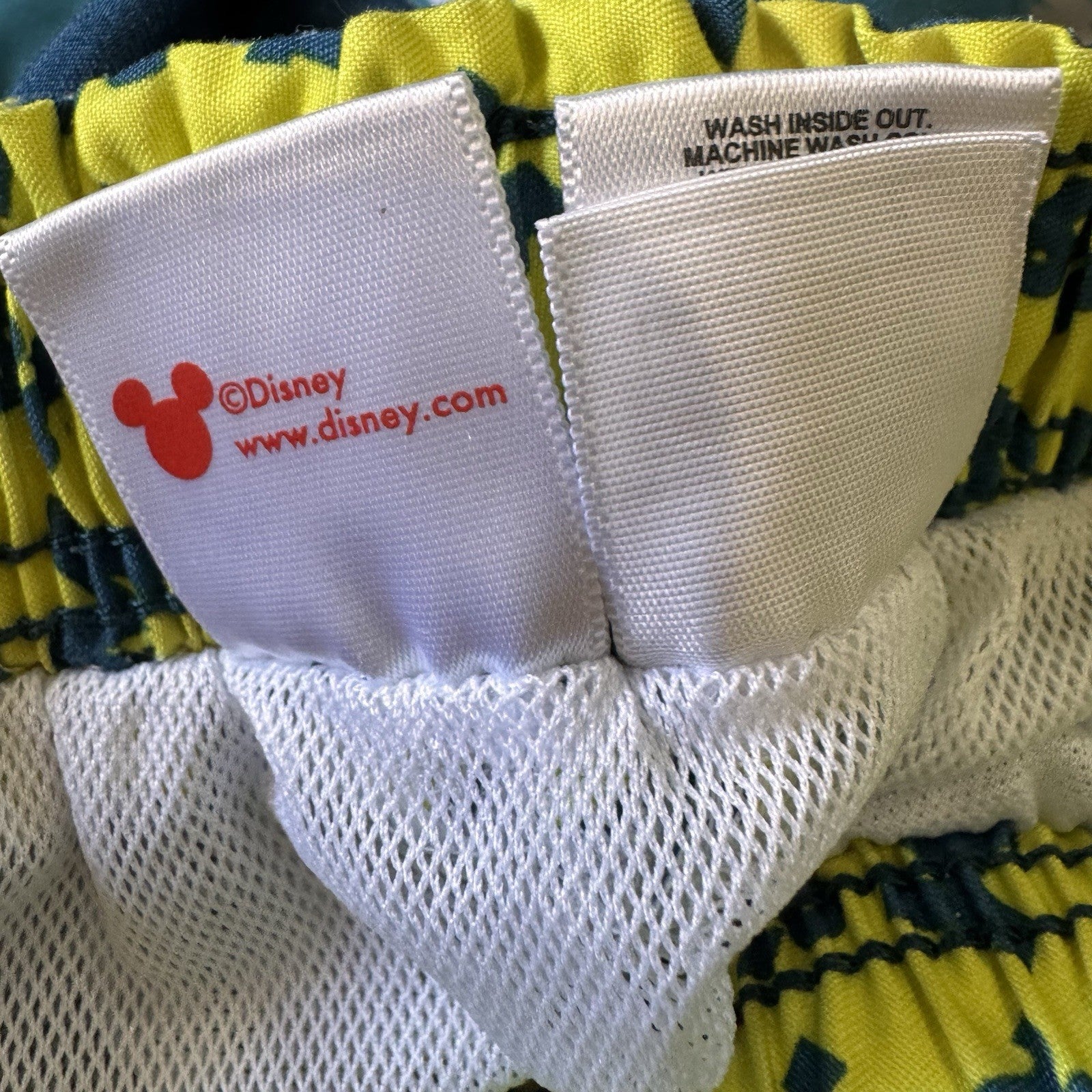 Disney Mickey Mouse Boys Swim Trunks Size 2T Blue Striped Mesh