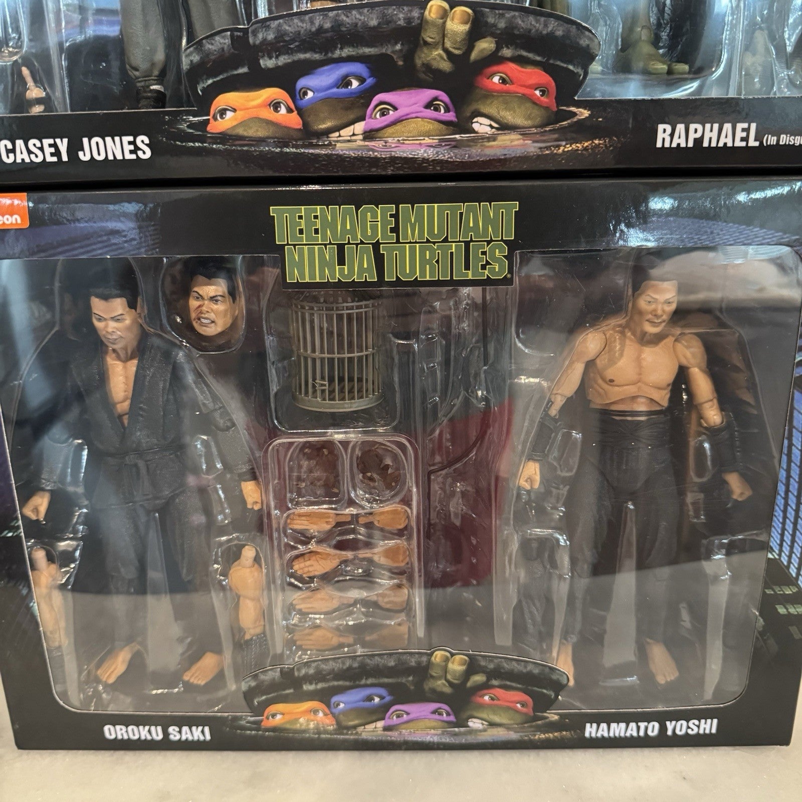 NECA TMNT Movie Casey Jones Raphael Oroku Saki Hamato Yoshi 2-Pack Lot NIB