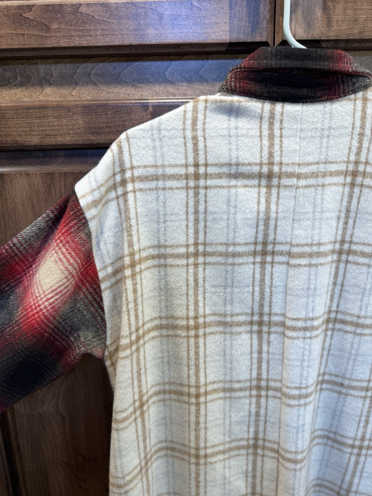 Grace Shacket Size Small Plaid Button Front Long Shirt Jacket