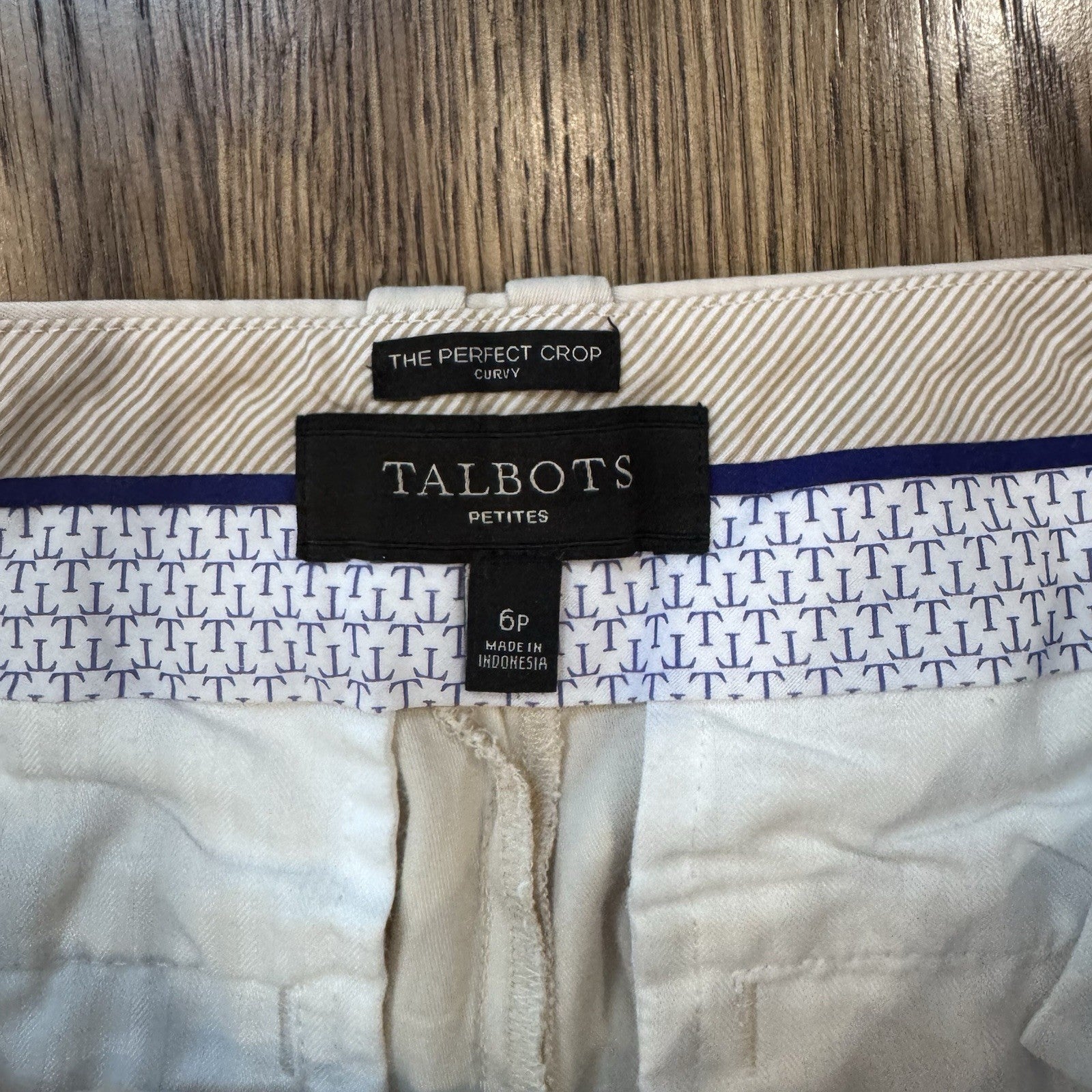 Talbots Petites Perfect Crop Pants 6P Curvy | White Stretch Cotton