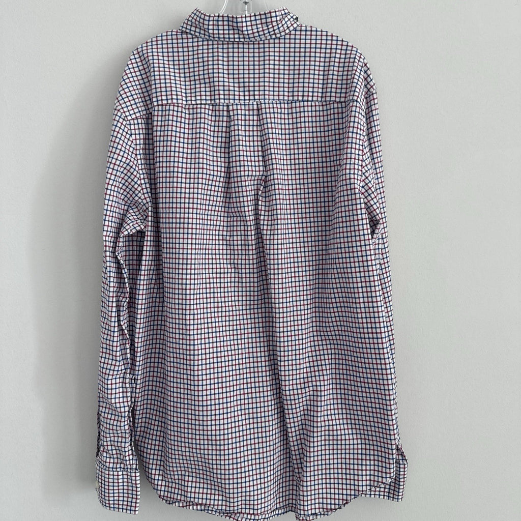 Polo Ralph Lauren Plaid Button Down Shirt Mens M Red Blue Cotton 