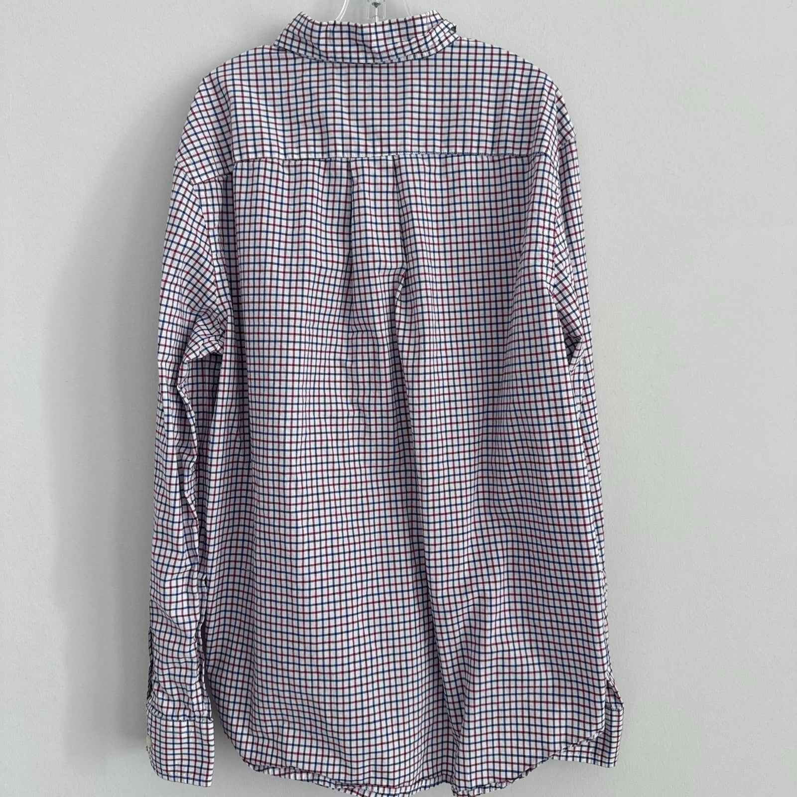 Polo Ralph Lauren Plaid Button Down Shirt Mens M Red Blue Cotton 