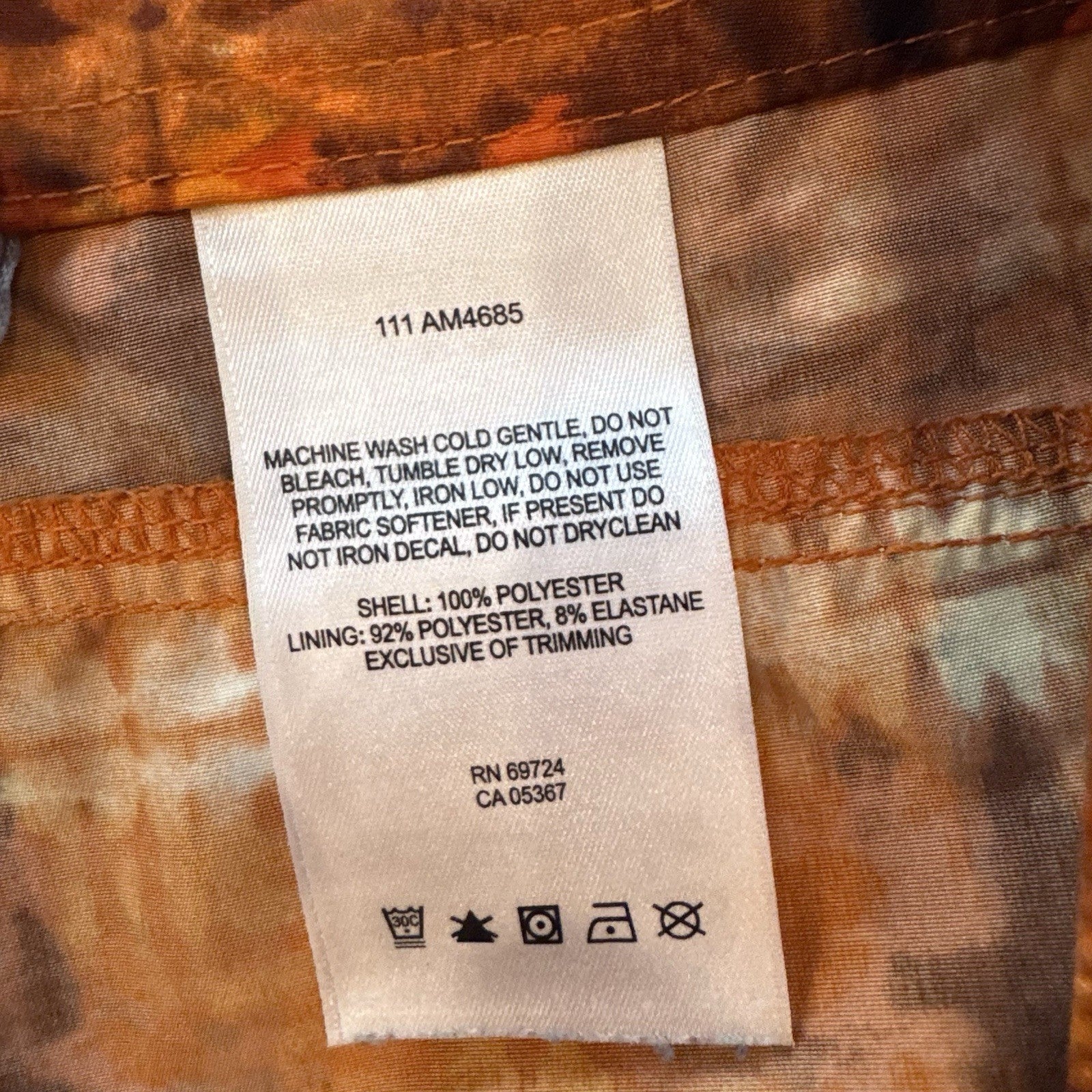 Columbia Omni-Shade Swim Trunks Size 34 Orange Tie-Dye Board Shorts UPF