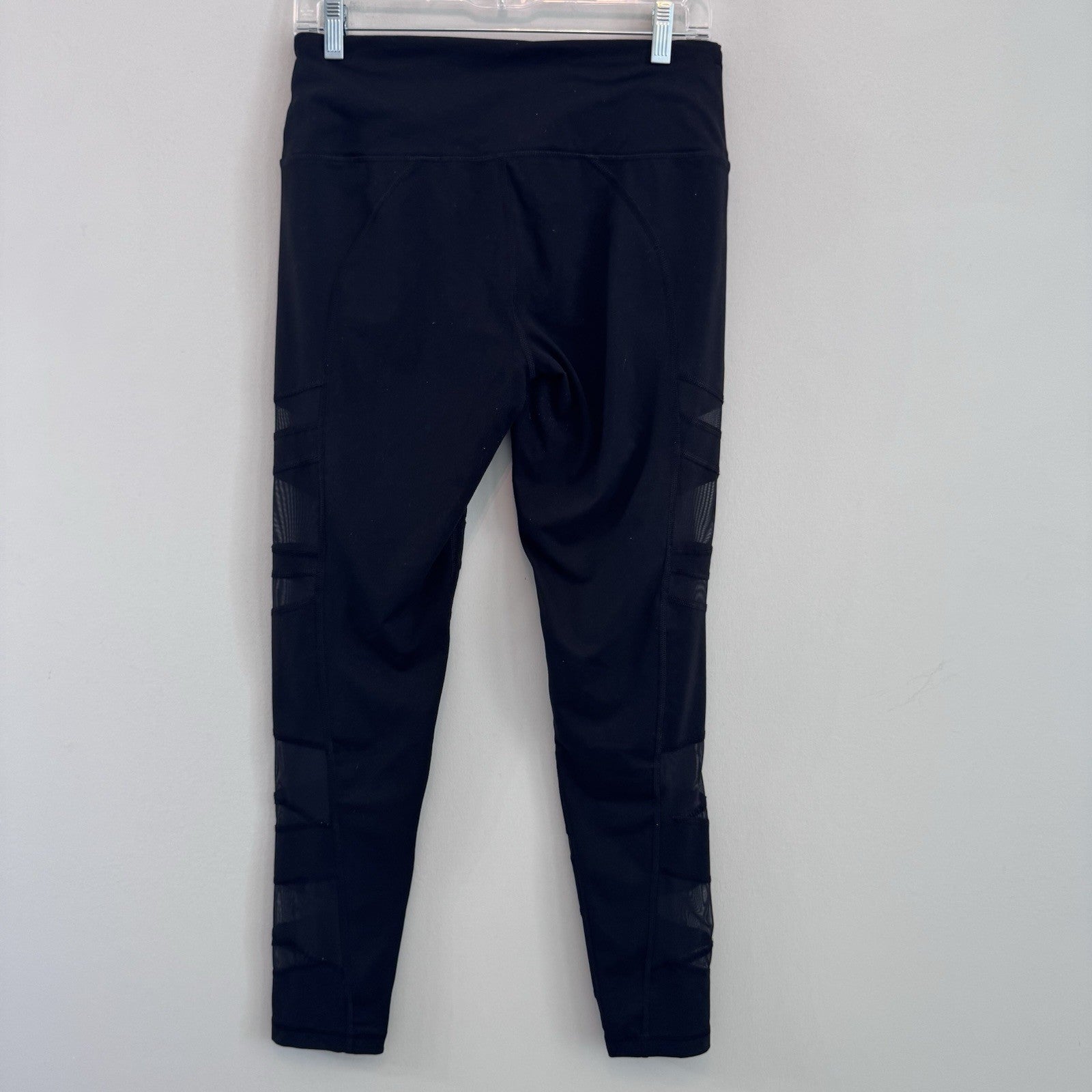 Victoria Sport Black Mesh Panel Leggings Women M Cropped Yoga Gym Pants
