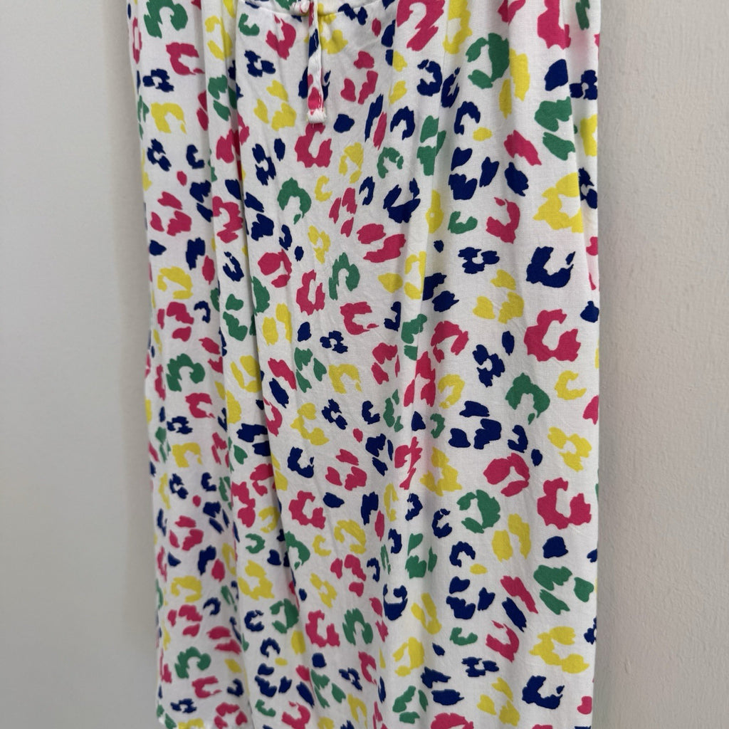 Cabana by Crown & Ivy XL Smocked Dress Leopard Puff Sleeve Boho  Women’s