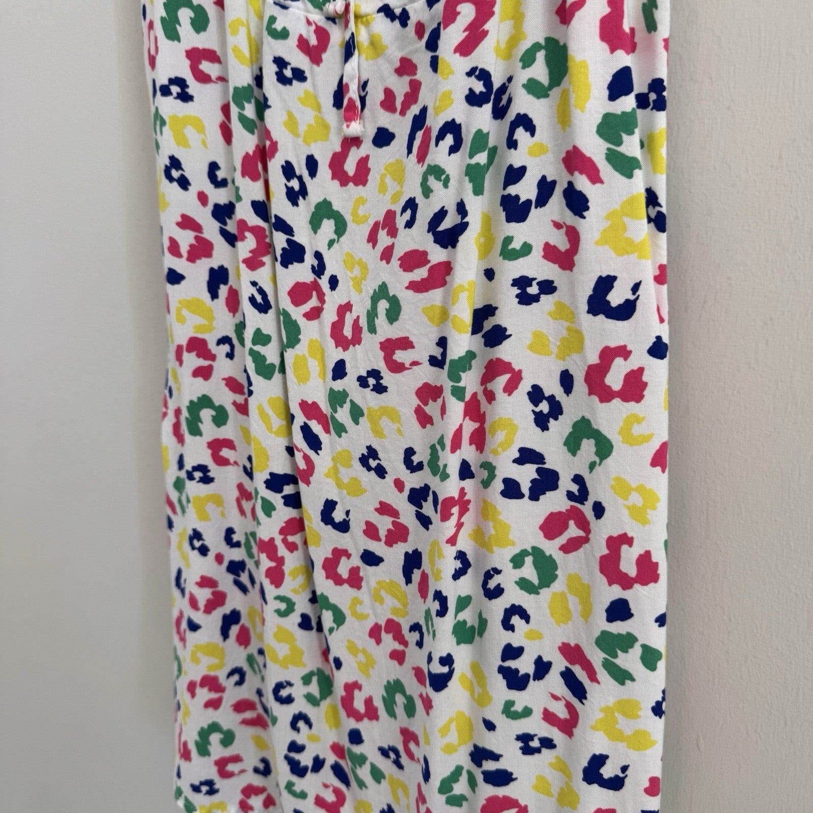 Cabana by Crown & Ivy XL Smocked Dress Leopard Puff Sleeve Boho  Women’s