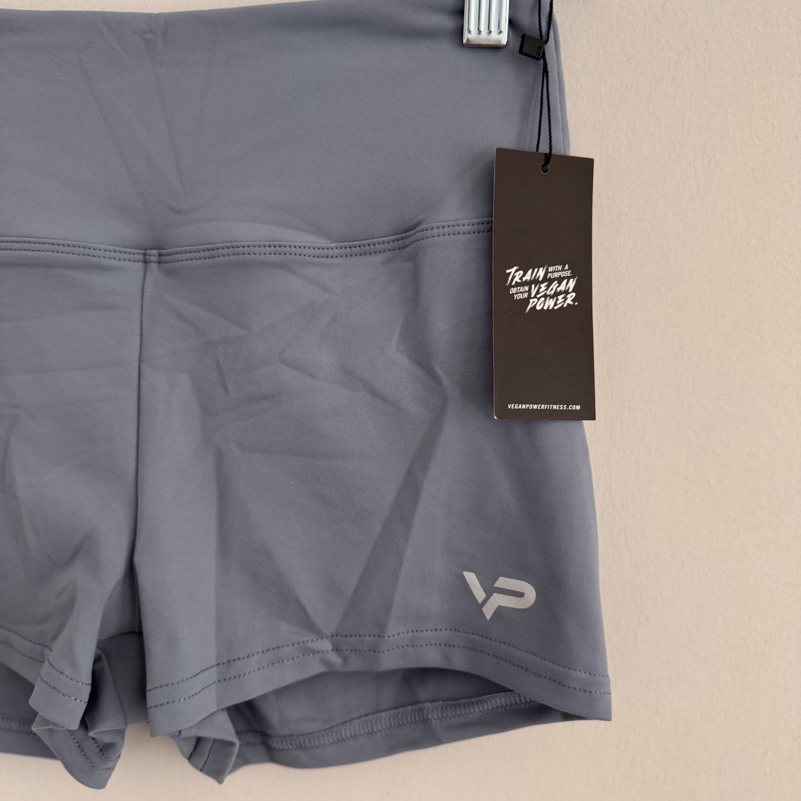 High Waist Scrunch Butt Shorts Women’s Gym Yoga Fitness Blue Size M NWT