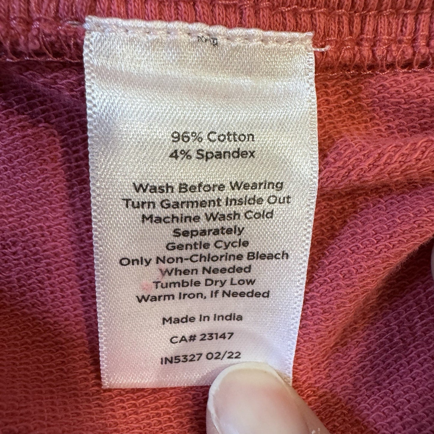 T by Talbots Pink Drawstring Knit Skirt Size LP Large Petite Cotton Blend