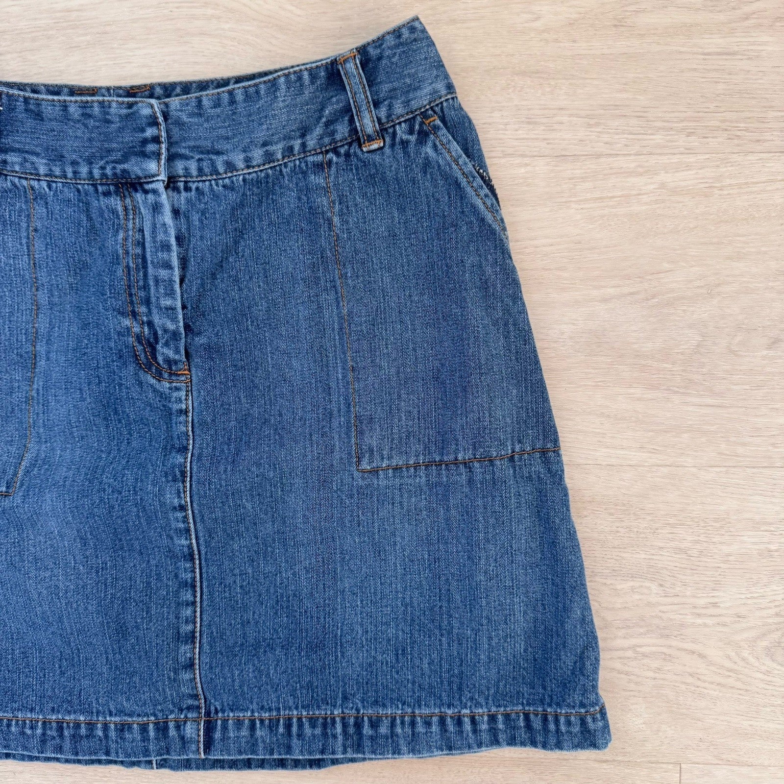 The Limited Denim Mini Skirt Size 4 Y2K Dark Wash Stretch Vintage-2003 Women's