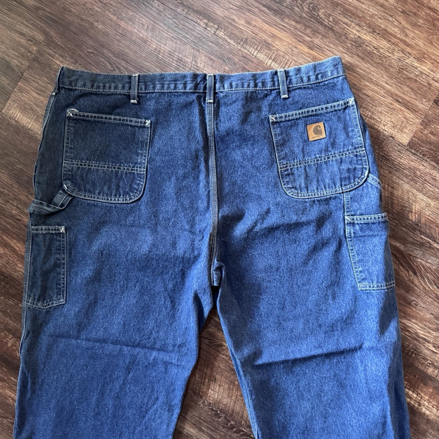 Carhartt B13 DST Original Dungaree Fit Jeans 48x30 Blue Denim Work Pants USA