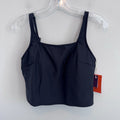 NWT Freely Black Cropped Tankini Top M Square Neck Swim Top