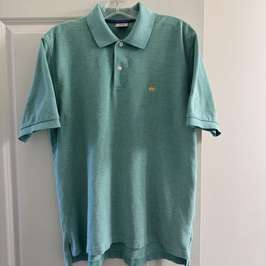 Brooks Brothers 346 Green Performance Polo Shirt L Original Fit 100% Cotton
