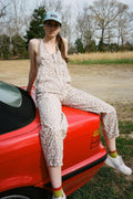 Urban Outfitters Leopard Print Overalls XS Canvas Carpenter Jumpsuit Y2K Street