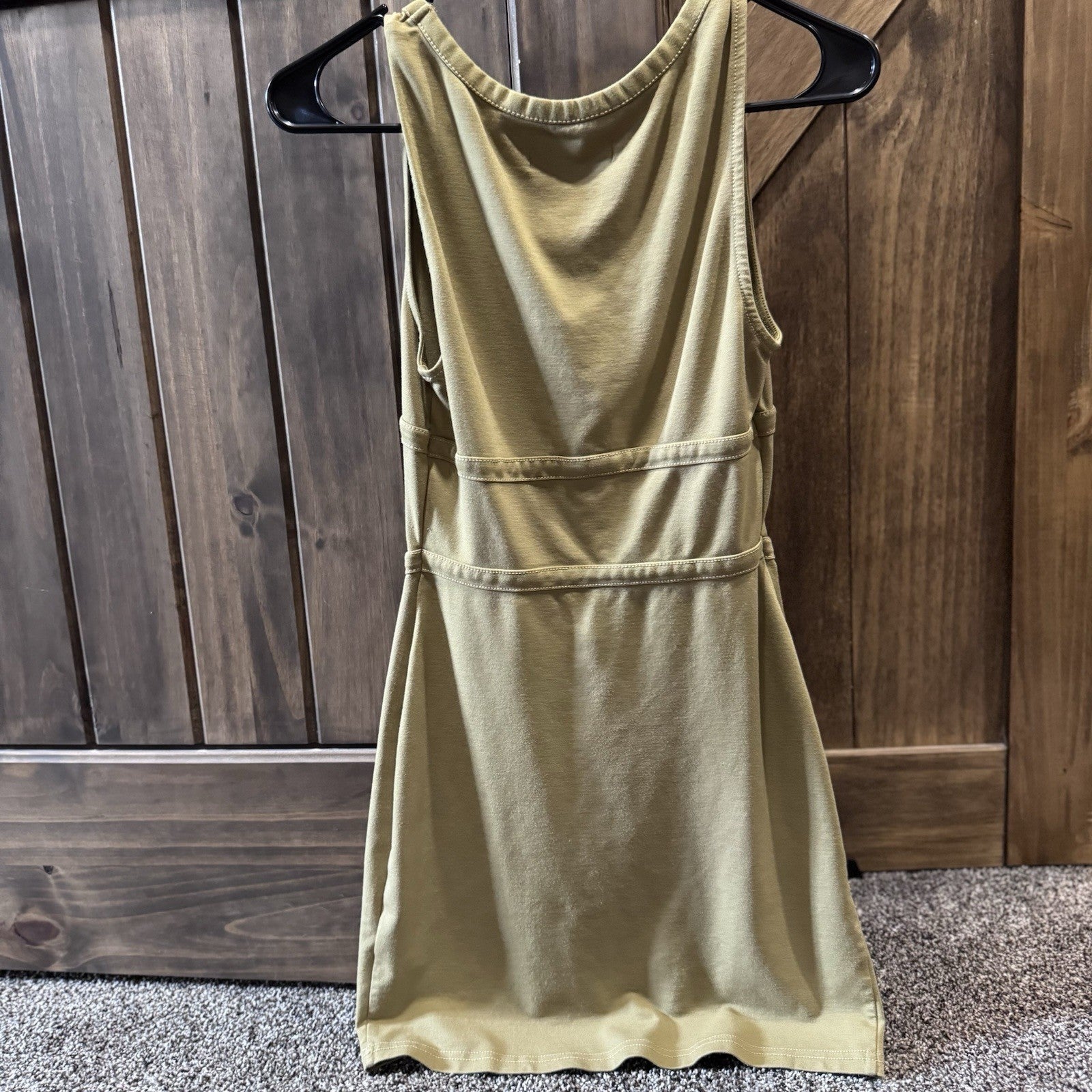 Urban Outfitters Olive Green Fit & Flare Sleeveless Dress - Size Small